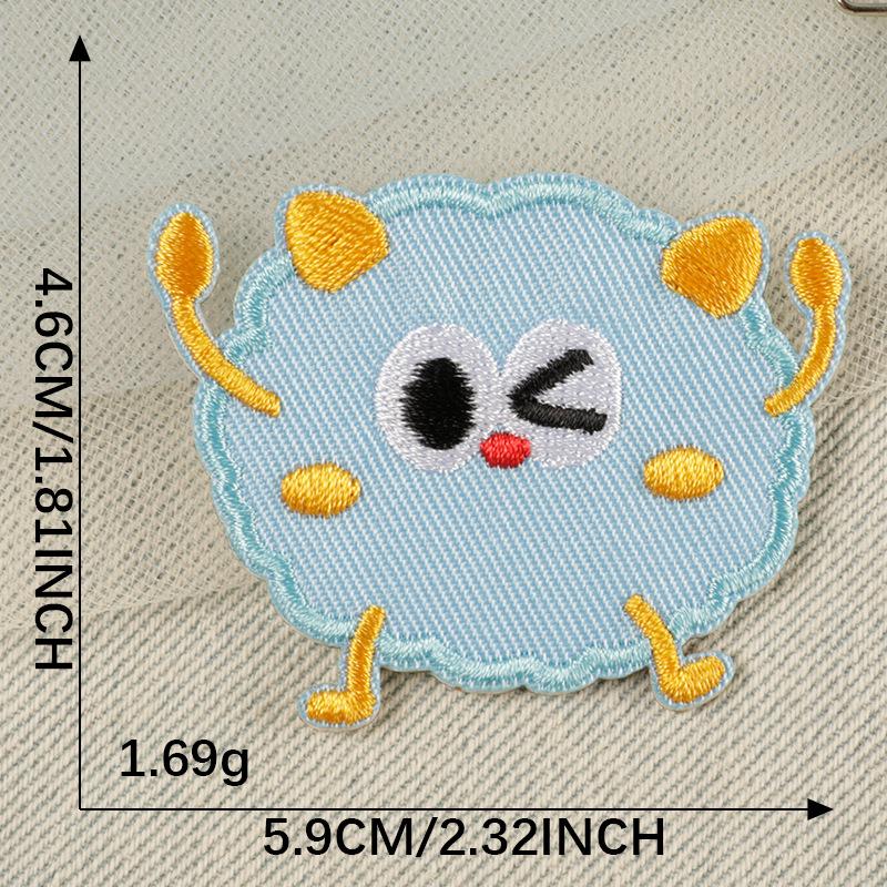 Self-Adhesive Cartoon Animal Patch for Shoes, Hats, Bags, and Clothing