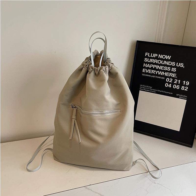 

Korean Women s Large-Capacity Water-Repellent Drawstring Backpack хакі