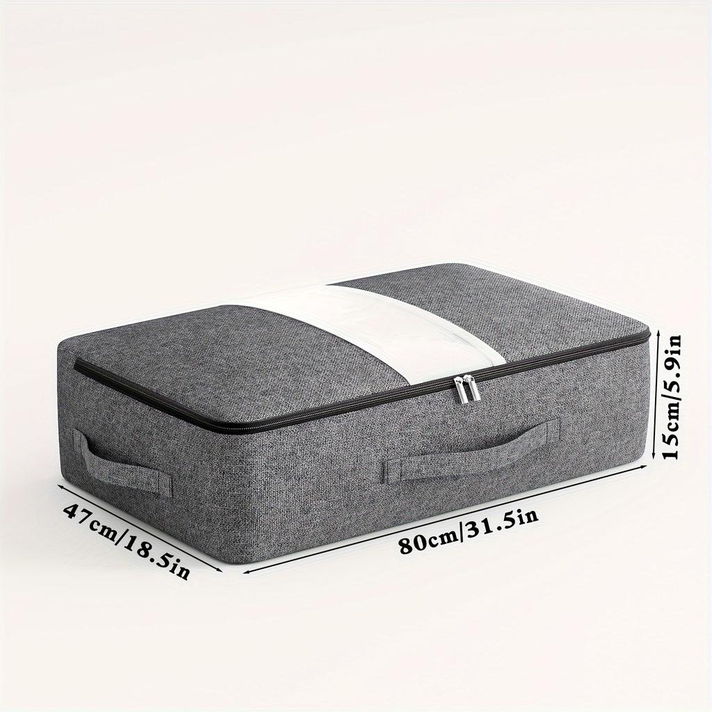 1 pz Borsa portaoggetti sotto il letto con finestra trasparente, con manico, grande capacità, per riporre vestiti, piumoni, coperte