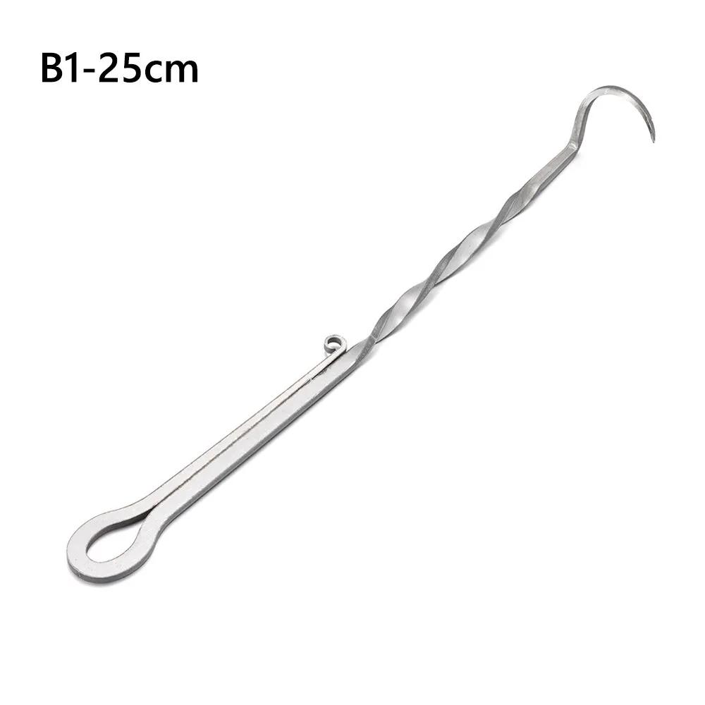 New Stainless Steel BBQ Food Flipper Cooking Grilling Outdoor Camping Cooking Meat Hook Flipper Grill Accessories BBQ Grill