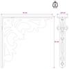 Wall Shelf Brackets 2 pcs Antique Brown 10 x 10 x 2.8 cm Steel