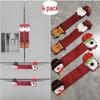 3D Christmas Figurine Handle Covers Set for Fridge & Microwave - 4 Pieces, Multi-functional