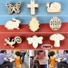 DIY Pendants Wooden Rabbit Easter Wood Chips Hanging Ornaments Easter Decorations Easter Eggs