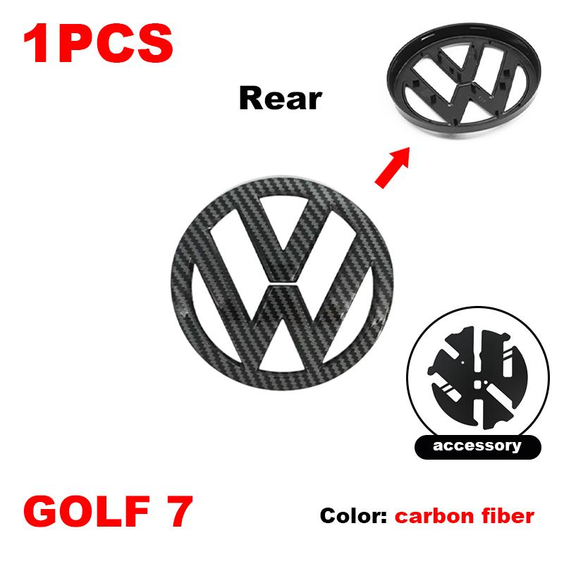 JQTYB1 1Pcs 135mm 112mm ABS Car Front Hood Cover Sticker Trunk For Volkswagen Golf 7 VW MK7 2014-2017 Logo Auto Badge Decal Accessories