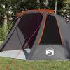 3 Person Tunnel Tent Gray and Orange 328 x 228 x 115 cm