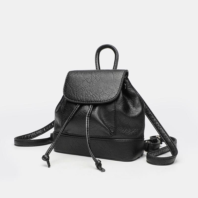 Fashion College Student Class Backpack Women's New Versatile Lychee Pattern Backpack Going Out Travel Bag Schoolbag