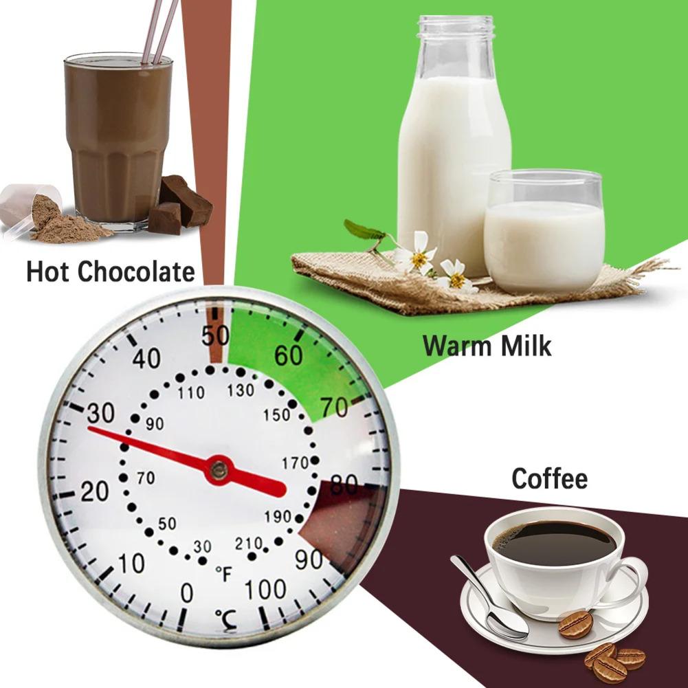 Milk Thermometer 2 Pack for Frothing For Coffee and Chocolate with Stainless Steel and Large Dial for Easy Temperature Reading