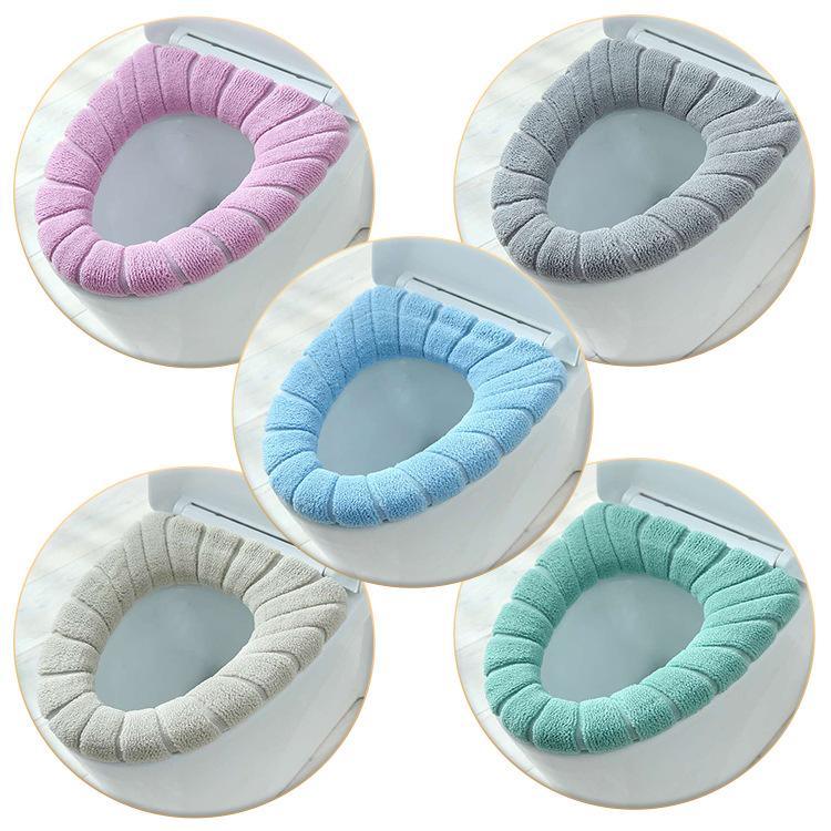 1PC Bathroom Warmer Washable Cloth Toilet Seat Cover Thick Soft Comfortable Baby Potty Seats Case