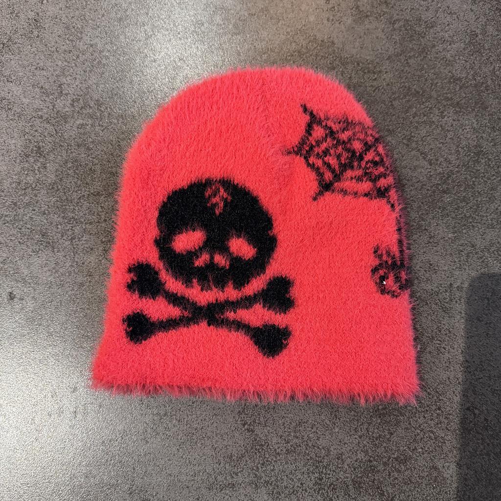Skull Knitted Unisex Pumpkin Hat With Letter Design For Fall And Winter Seasons