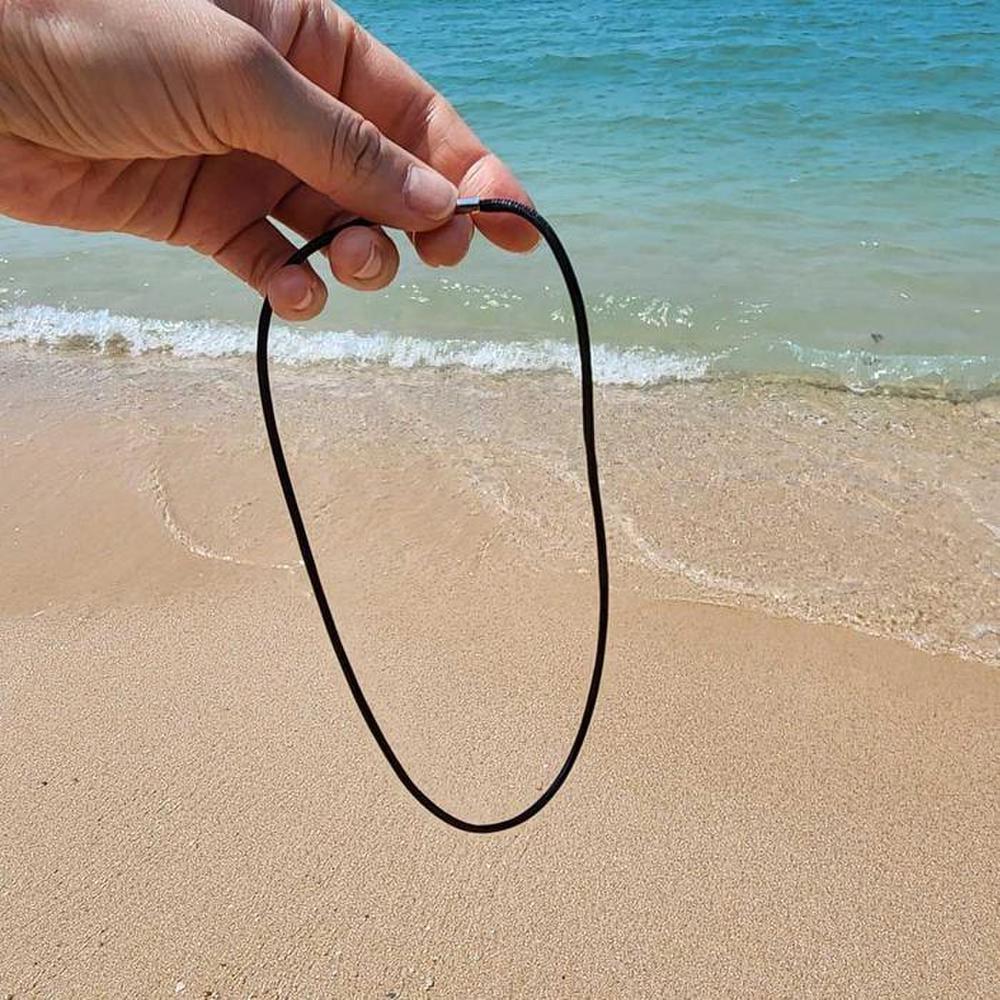 

[Onoma] Onm Leather Buckle Long Necklace Rope Decoration Pendant (33901883)