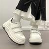 Anise white shoes women's 2025 spring new Velcro women's shoes platform McQueen fashion retro sports board shoes women