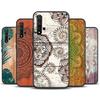Mandala Trä Blommigt Fodral För Huawei Nova Y90 Y91 Y60 Y61 Y70 10 9 SE 11 Pro 5T 11i 8i 3i P20 P40 P30 Lite Skydd