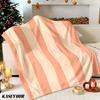 Pastel Wavy Lines Winter Summer Flannel Blanket Throw Fleece Soft Fuzzy Plush Cozy Fleece Blankets for Sofa Ideal Gifts