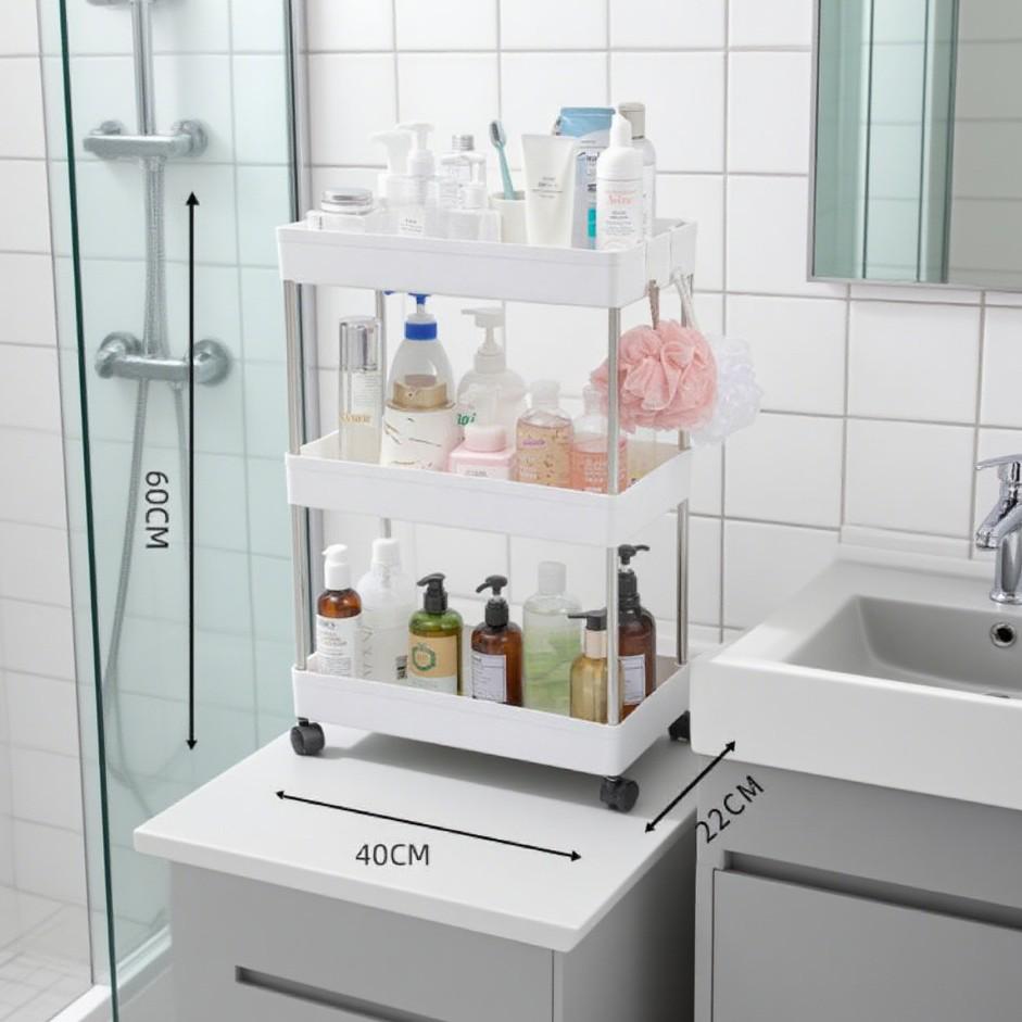 Portable Multi-Layer Bathroom & Kitchen Storage Trolley