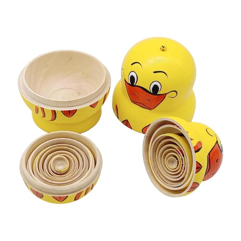 1 Set Russian Duck Figurines With Detachable Decorative Animal Sculpture For Home Office Desk