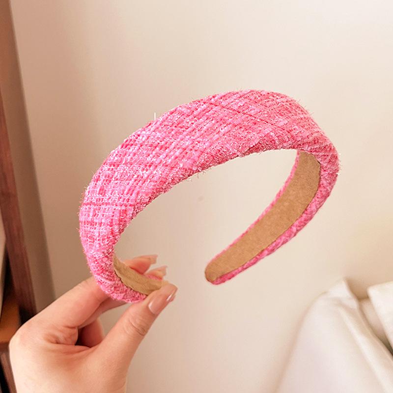Pink Series Women's Versatile High-Top Non-Slip Hairband - Perfect for Outings, Face Washing, and Sweet Styles