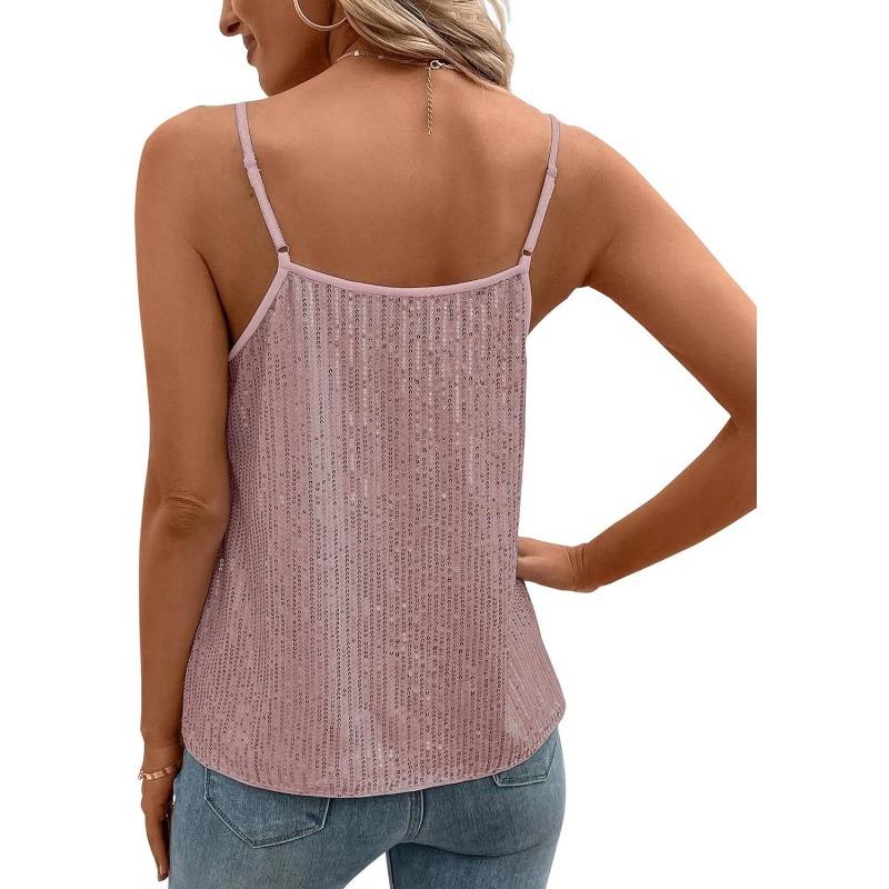 YYFS Dámská móda Ležérní Léto Jaro Jednobarevný potisk Halenky a košile bez rukávů s výstřihem do V