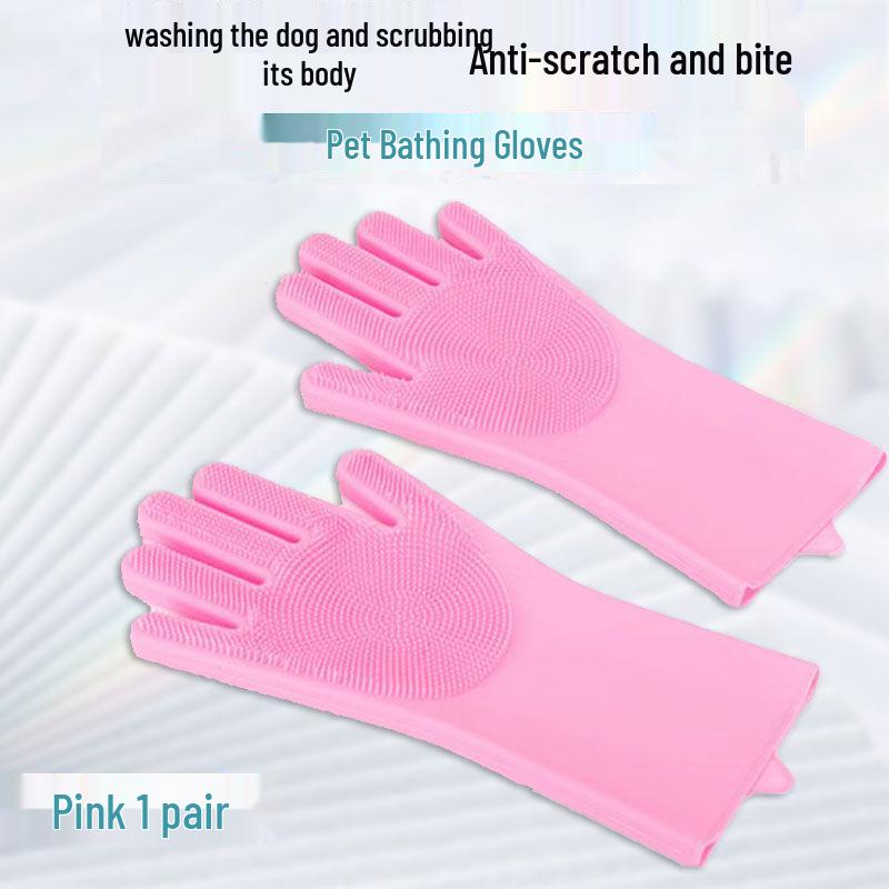 

Pet Bathing Gloves: Anti-Scratch & Bite-Proof Cat & Dog Wash Brush