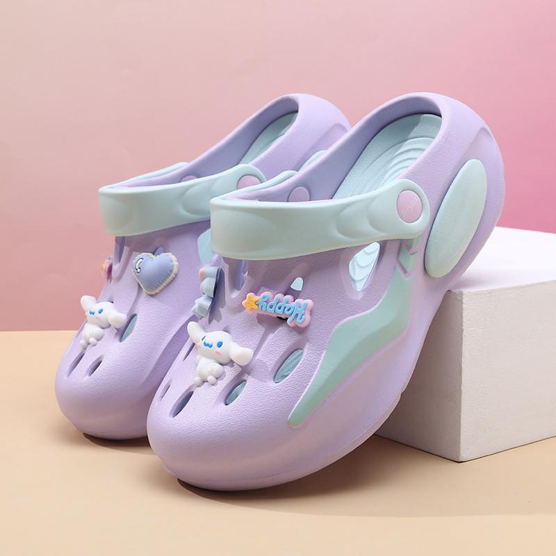 Colorful Girls Summer Clogs Lightweight Breathable Nonslip Outdoor Beach Footwear