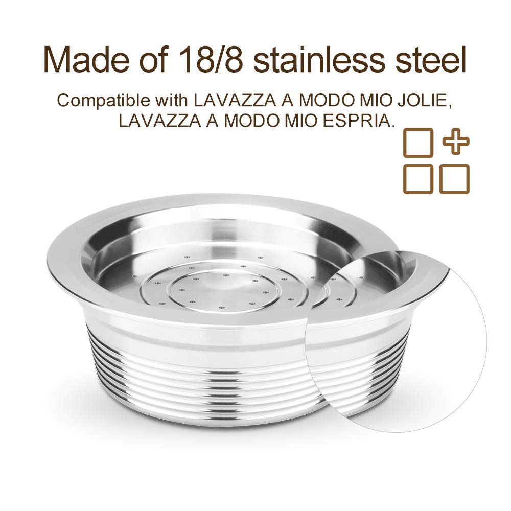 Steel Tamper Espresso Coffee Refillable Capsule Coffee Pod Holder Set Coffee Capsule Reusable Pods