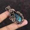 Azurite Malachite Pendant Copper Wire Wrapped Jewelry Gemstone Copper Pendant Handmade Jewelry Wire Wrapped Pendant Anniversary Gift For Mom