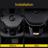 Car Steering Wheel Decorative Cover R Line Emblem Sticker For VW Scirocco Polo T5 Passat b6 Golf mk5 Tiguan Jetta CC