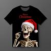 Christmas Funny Skull Graphic Tshirt Street Y2k Creative Personality Skeleton Printed Tops Unisex Fashion Short Sleeve T Shirts