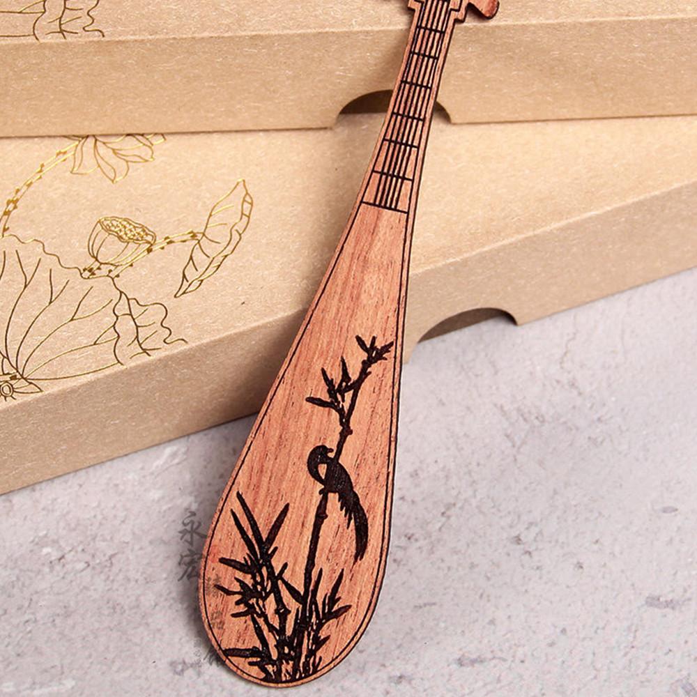 Sandalwood Bookmark Stylish Chinese Bookmark Floral Design Bookmark Aromatic For Teacher'S Day Art Appreciation Gift For Family