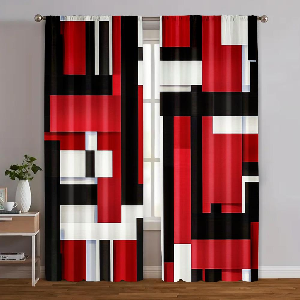 

2pcs, Print Curtains 2D print Black Cat Machine Washable Polyester (without rod) Decorations Inside Perfect for Living Room, 29x65in(75x166cm)