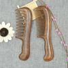 Niu Ling Golden Sandalwood Anti-Static Comb: Natural Sandalwood Massage Hair Care Gift for Friends and Family