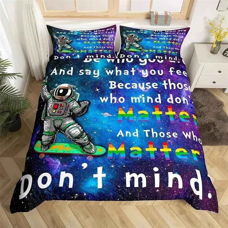 

Astronaut Duvet Cover Set, Space Bedding Set For Kids Boys, Sky Galaxy Themed Comforter Cover, Queenkingtwin Size Quilt Cover 70x133cm 2pcs