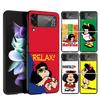 Cartoon Cute Mafalda Case Phone Cover for Samsung Galaxy Z Flip 7 6 5 4 3 5G ZFlip7 ZFlip6 ZFlip5 ZFlip4 ZFlip3 Black Fundas Gal