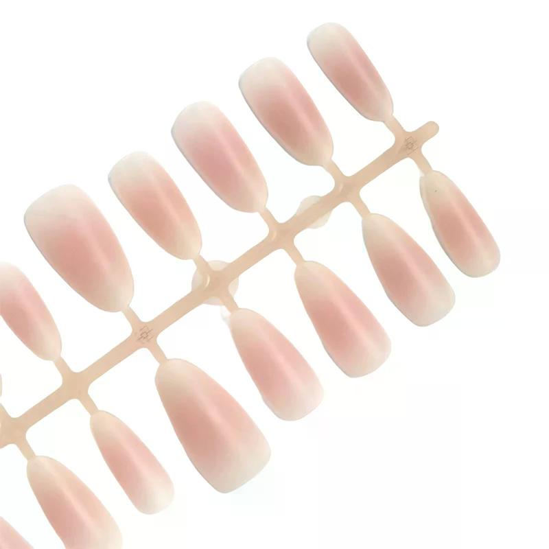 30 st Rougefärgade Press-On-Naglar Avtagbara Bärbara Konstgjorda Naglar Förlängningsverktyg