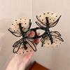 Elegant Mesh Bow Hair Clips Women Ponytail Claw Clip Sparkling Rhinestone Clips Hairpin Girls Headdress Hair Accessories Gifts