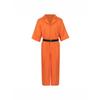 Halloween Luigi Costume Prison Uniform Cosplay onesie Orange Prison Uniform