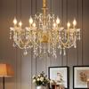 Vintage French Living Dining Room Full Copper Crystal Chandelier Light Luxury Romantic Bedroom Children'S Princess