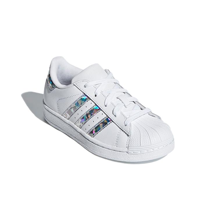 adidas Originals SUPERSTAR Cushioning, Wear Resistant Low Top Skateboard Shoes Cloud White Children Aged 3 7 Years Old CG6708