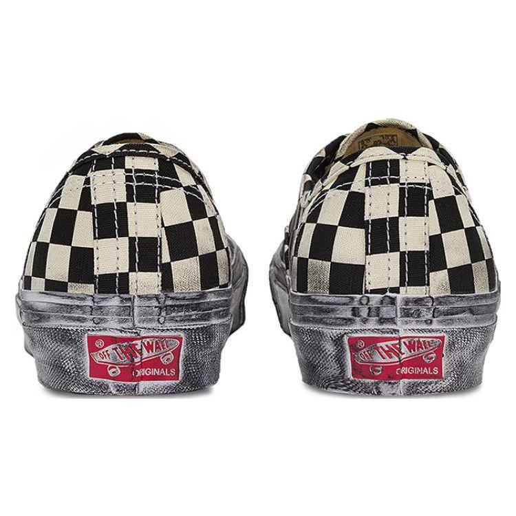 Vans Vault OG Authentic LX Stressed Black White Checkerboard Unisex Sneakers VN0A5FBD95Y1