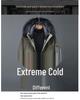 Men's Thick Hooded Down Jacket with Large Fur Collar - Extreme Cold Warmth