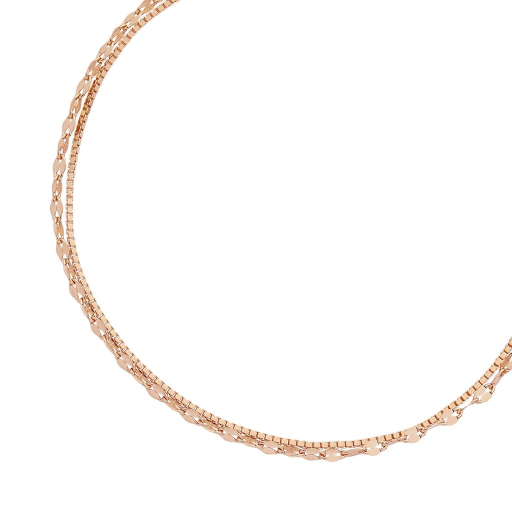 Vendome Bracelet 925 Silver 2 Rows Pink Gold GS9B0092LSSI [Official] [VIH Aoyama]