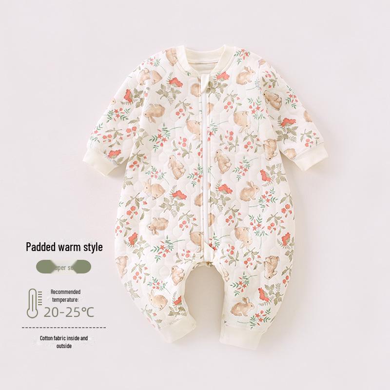 

Стеганый спальный мешок на молнии для новорожденных: Пижама с раздельными штанинами и защитой от ударов для осени и зимы 80 (9-15 months, 18-20 lbs)