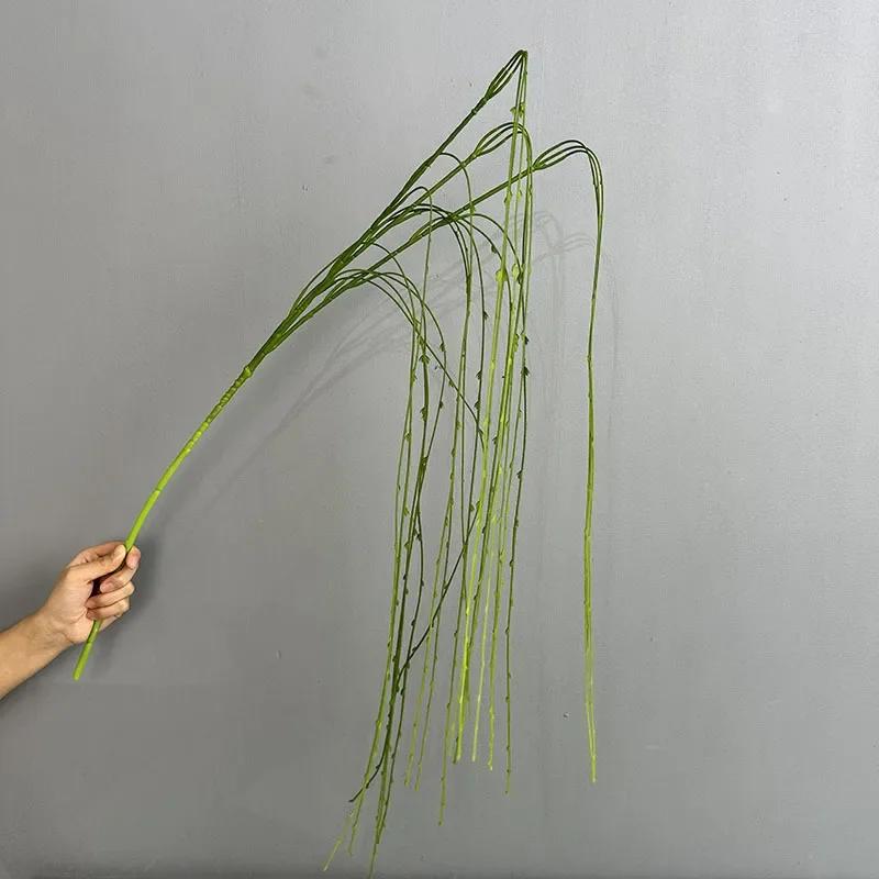 

130cm Simulation Long Branch Hanging Willows Vine Plastic Green Plants Festival Party Decoration Artificial Willow Bud Plant
