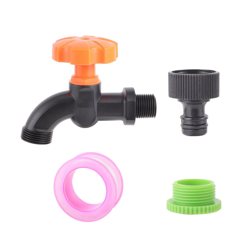 1/2"3/4" Plastic Faucet Male Thread Water Tap 16mm Gardening Hose Fittings Water Pipe Connector Garden Irrigation Aquarium Valve