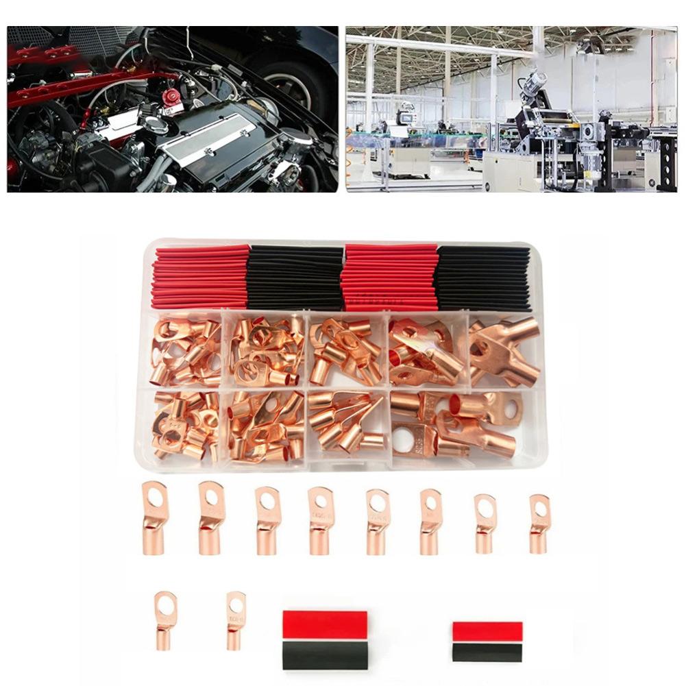 130pcs/set Terminals With Heat Shrink Tubing Copper Wire Terminal Block Kits For Electrical Applications Accessories SC130PCS