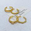 Italian Retro Arc Brushed Zir*****Pen Ring Medieval Vintage Bamboo Joint Personality Light Luxury Pair Ring Women