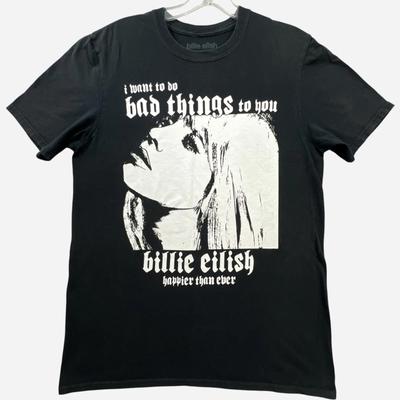 Camiseta Billie Eilish Happier Than Ever Talla Mediana Quiero Hacerte Cosas Malas Camiseta