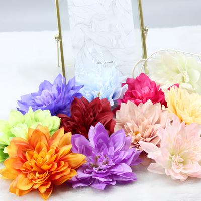 Stoffen Bloemenhoofd voor Knutselen Kunstzijde Kunstmatige Dahlia Bloemenhoofd voor Bruiloft Feest Huis Hoed Decoratie DIY Krans Scrapbooking