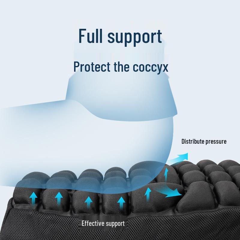 Inflatable Motorcycle Seat Cushion with Airbag for Pressure Relief & Shock Absorption, Suitable for Two-Person Seats