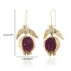 Vintage Fruit Red Pomegranate Crystal Drop Earrings for Women Fashion Zircon