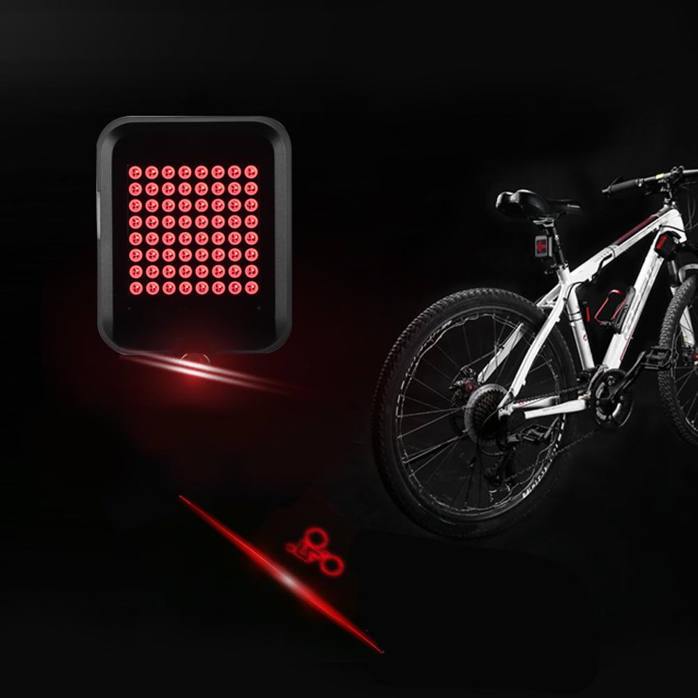 Intelligent USB Charging Bike Warning Tail Light   Turn Signal Lamp Cycling Equipment